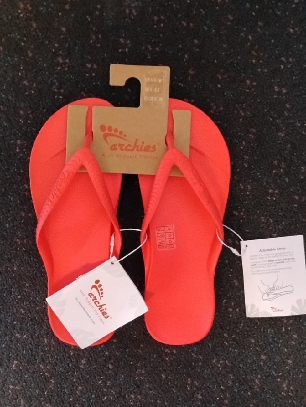 Archie's Coral Arch Support Flip Flops